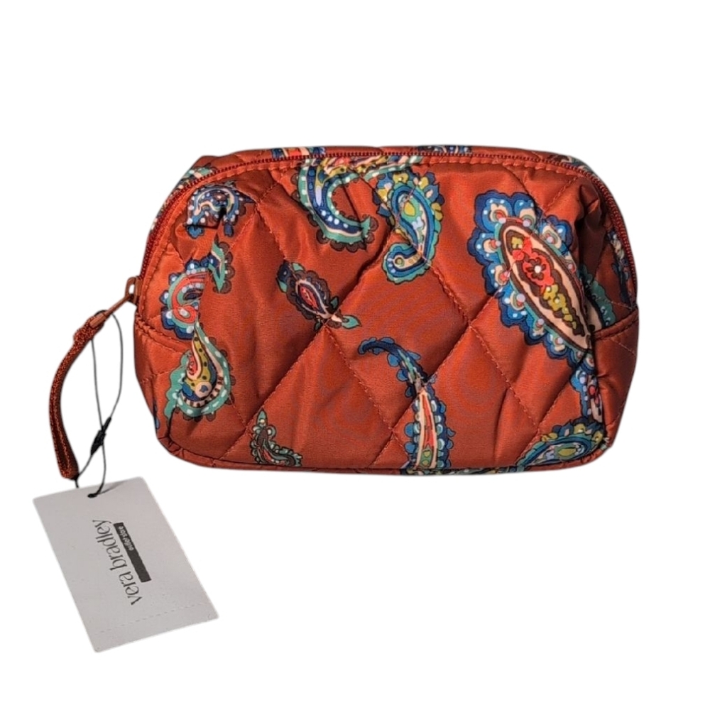 Vera Bradley Outlet Essential Ultralight Small Cosmetic Bag in Manor Paisley